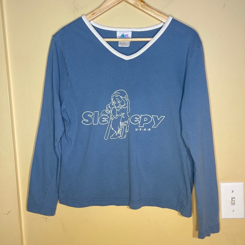 Disney Blue Sleepy Long Sleeve Top